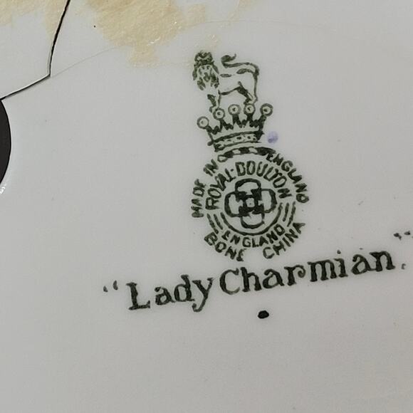 Vintage Royal Doulton Lady Charmian Bone China Figurine HN1949 England CRACKED - Picture 12 of 12